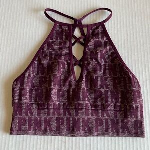 PINK Victoria’s Secret Maroon Logo Cool & Comfy Bralette